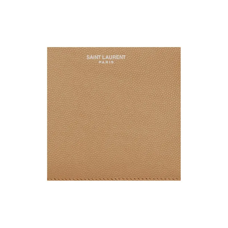 SAINT LAURENT Grain Calfskin Wallet Men's Teak-4