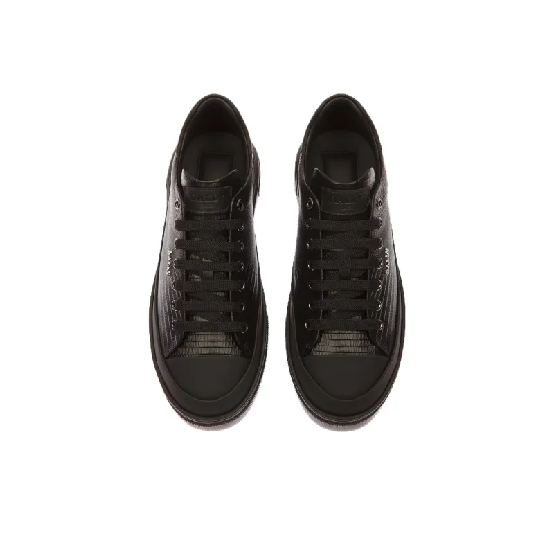 BALLY Maily Wear-Resistant Low-Top Skateboard Shoes Men's Black-2