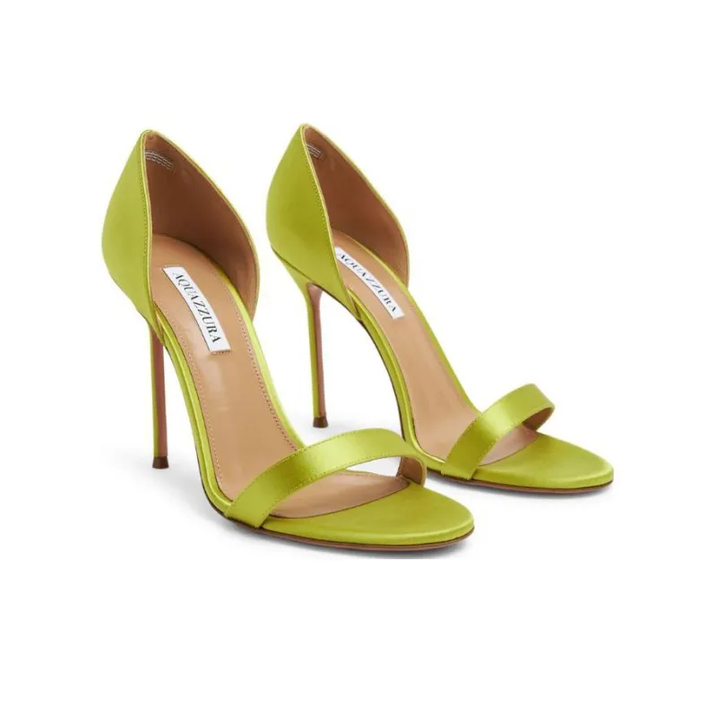 AQUAZZURA Uptown 105mm Leather Sandals-3