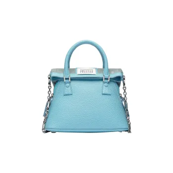 Maison Margiela 5AC Grain Calfskin Shoulder Bag, Crossbody Bag, Handbag Women's Blue