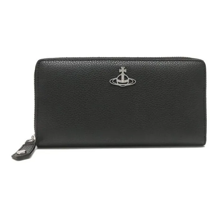 Vivienne Westwood Grain Leather Wallet Regular Women's Black-0