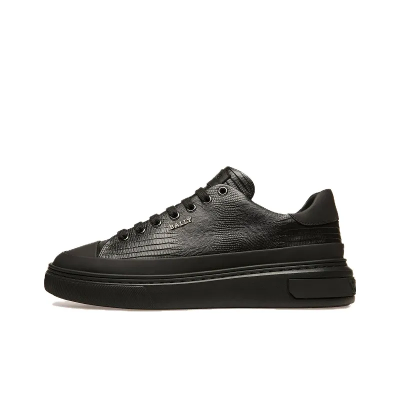 BALLY Maily Wear-Resistant Low-Top Skateboard Shoes Men's Black-0