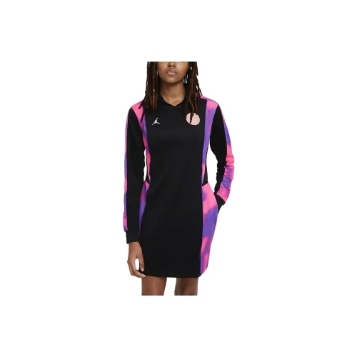 Jordan Paris Saint-Germain Long-Sleeved Dresses Women's Black