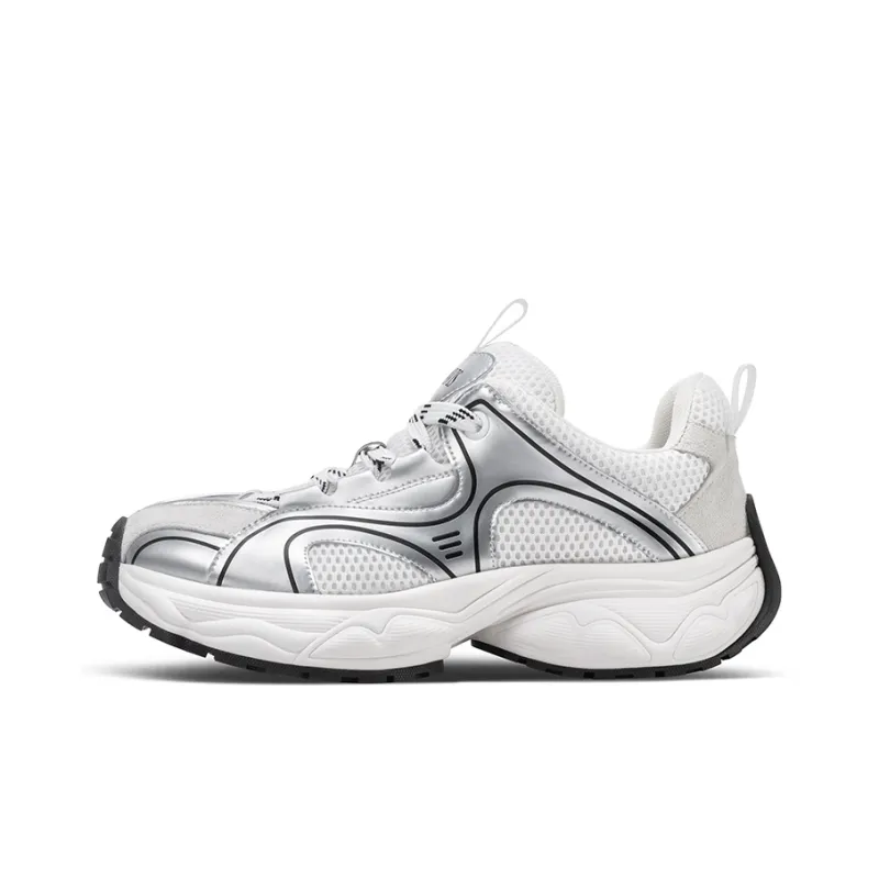 HART DAVIS 001 Low Top Running Shoes Unisex White Silver-0