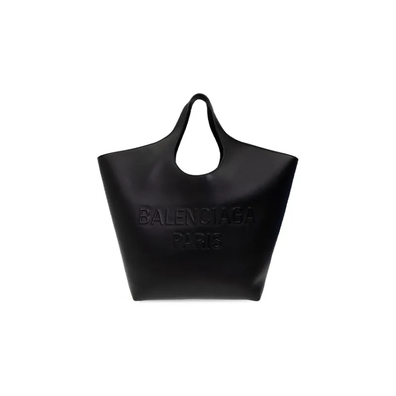 Balenciaga Calfskin Tote Bag Shopping Bag Shoulder Bag Handbag Large Size Women's Black-0