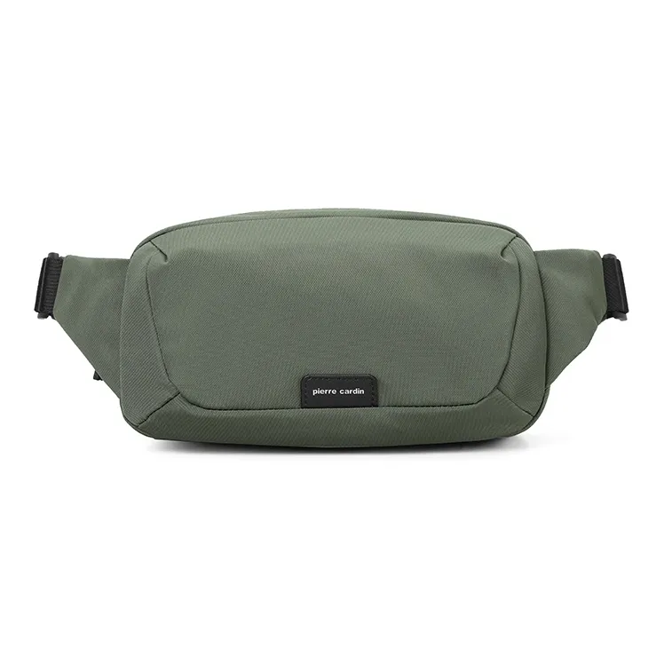 PIERRE CARDIN Fabric Messenger Bag, Crossbody Bag, Shoulder Bag Small Size Men's Black-6