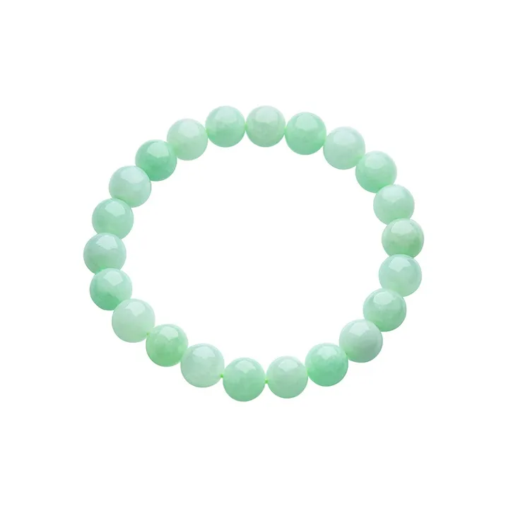 Linguanying Bean Type Round Bead Jadeite Bracelet Women's-0