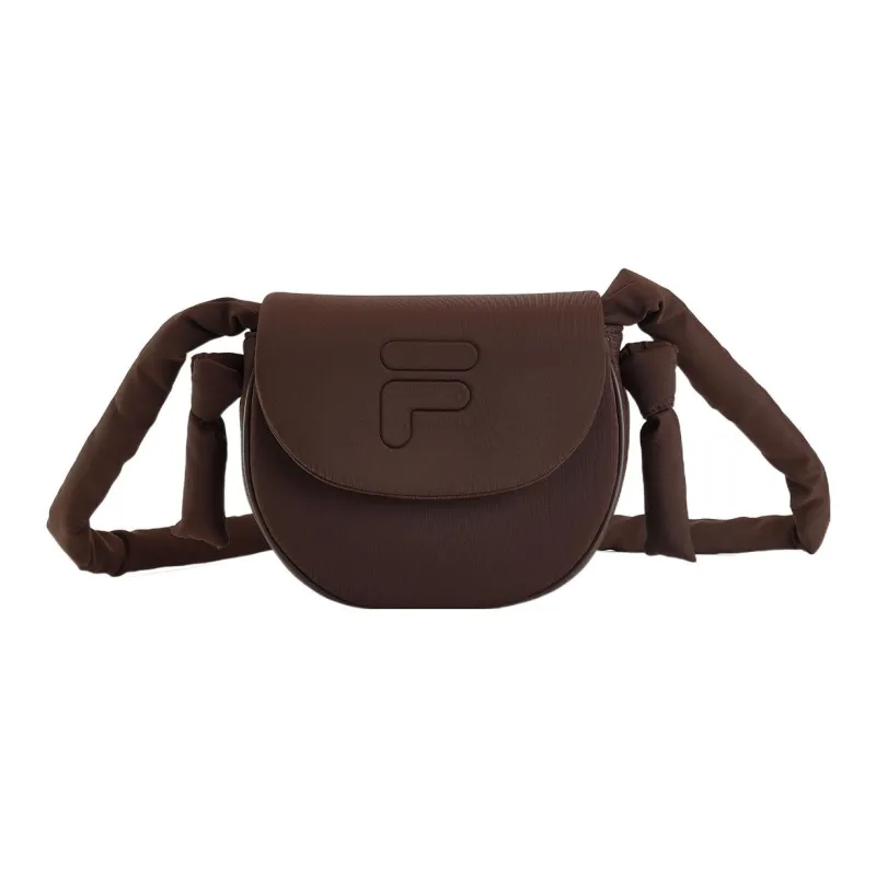 FILA FUSION PU Saddle Bag Crossbody Bag Small Size Women's Brown Coffee-0