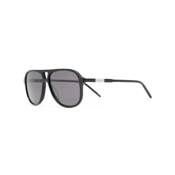 GUCCI Acetate Aviator Sunglasses Men's Black
