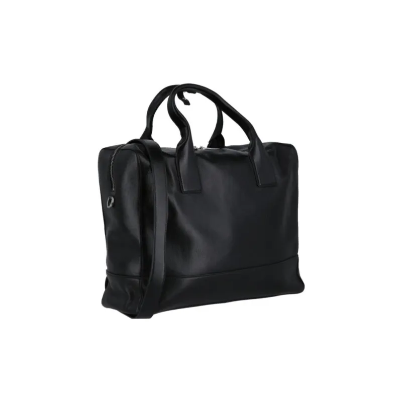 Bottega Veneta Leather Briefcase, Crossbody Bag, Handbag Men's Black-1