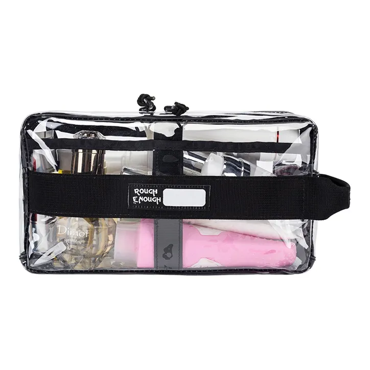 Rough Enough PVC Makeup Bag Storage Toiletry Bag Unisex Transparent-2