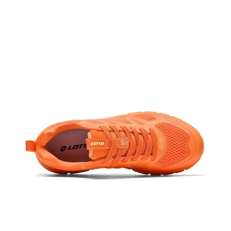 LOTTO Slip Resistant Low Top Marathon Running Shoes Men's Neon Orange/Neon Yellow-2