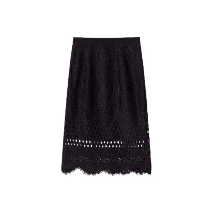 YINER GoodLand Casual Long Skirts Women's Black-1