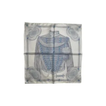HERMES Silk Scarves Women's Gray