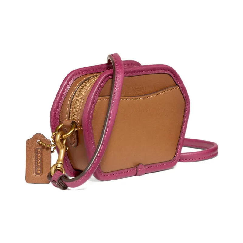 COACH Leather Coin Purse Regular Women's Brown-1