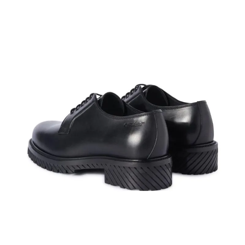 OFF WHITE Military Leather Derby Shoes-3