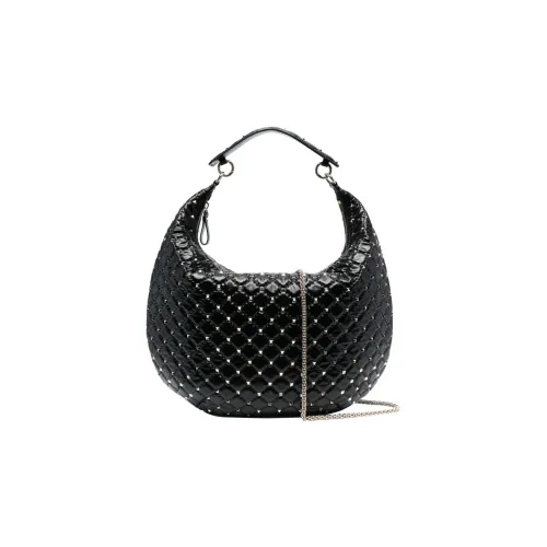 Valentino ROCKSTUD SPIKE Calfskin Portable Crossbody Bag, Shoulder Bag Regular Women's Black