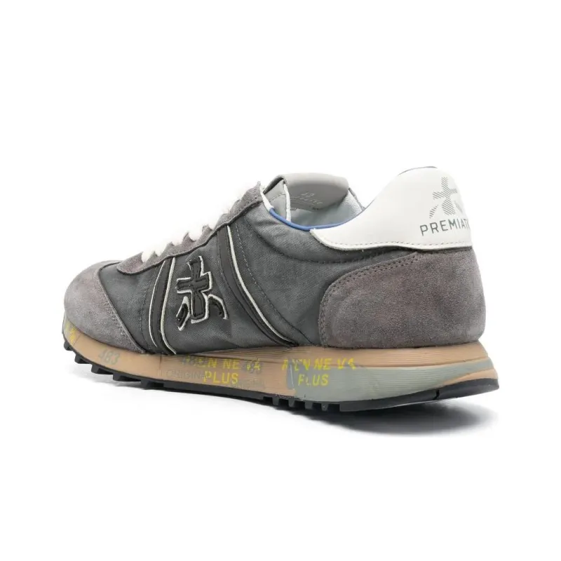 PREMIATA Lucy Cushioning Low-Top Casual Shoes Men's Dark Gray-3