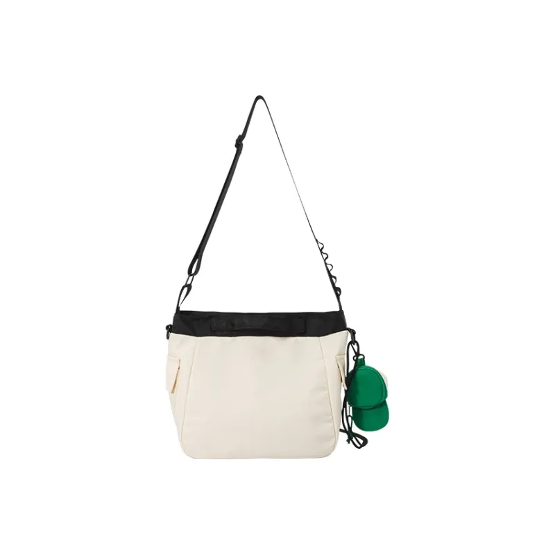 SEM/R Nylon Urban Cycling Bag, Shoulder Bag, Crossbody Bag Medium Size Unisex Milk White/Black-1