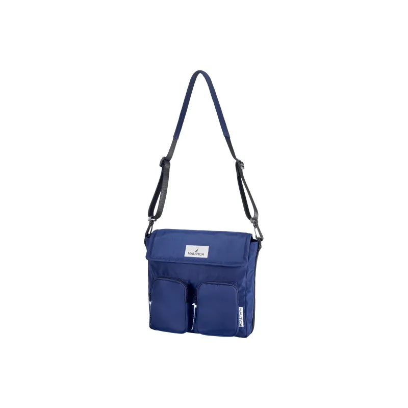 NAUTICA Nylon Shoulder Bag Crossbody Bag Regular Unisex Black/Royal Blue-8