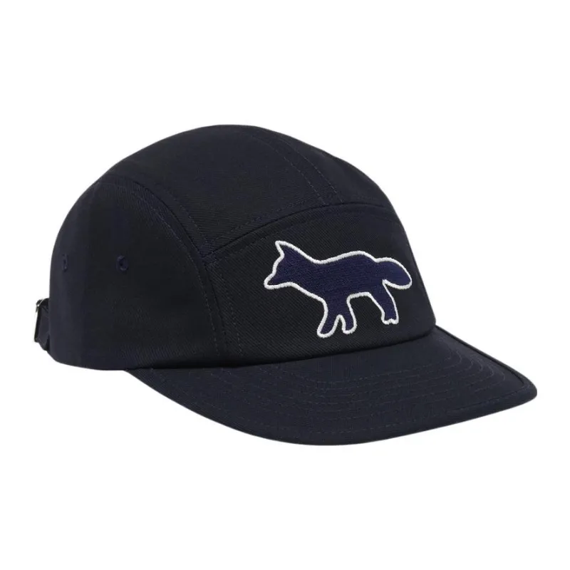 Maison Kitsune Cotton Baseball Caps Unisex Black-0