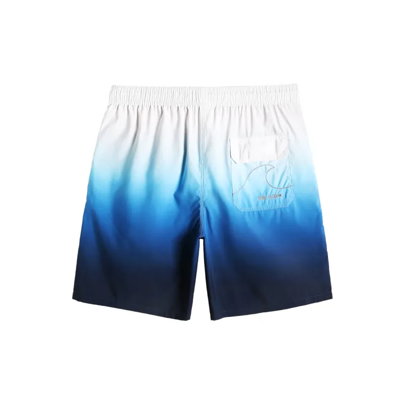 GAILANG Beach Shorts Men White Blue Gradient-1