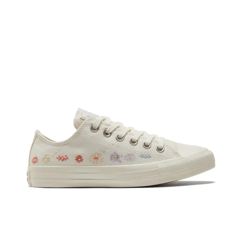 Converse Women's Chuck Taylor All Star Low 'Embroidered Floral Egret' Women's-1