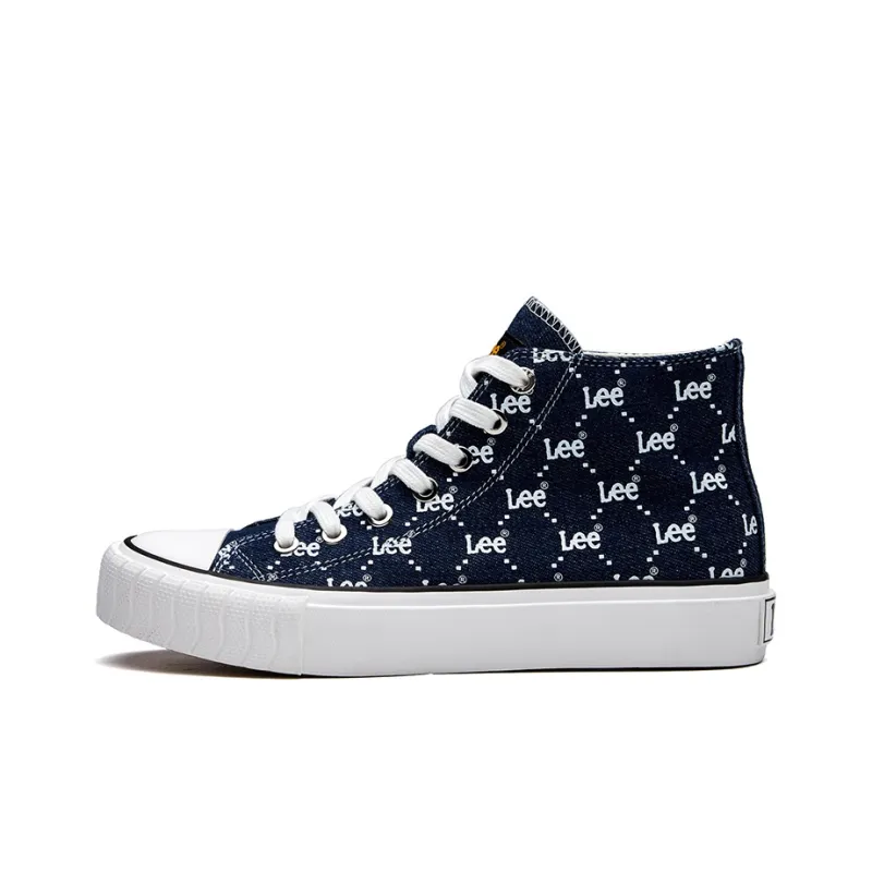 Lee Breathable Lightweight Balance High Top Canvas Shoes Unisex Dark Blue-0