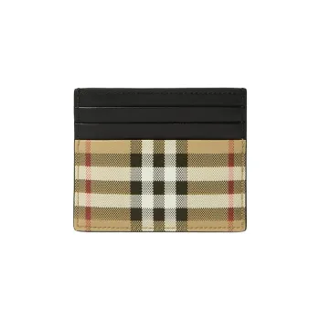 Burberry Bonded Polyurethane Card Holder Women's Archive Beige