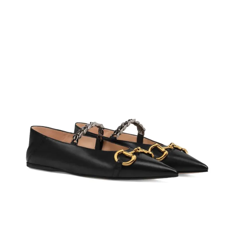 GUCCI Horsebit Ballerina Shoes Women's-1