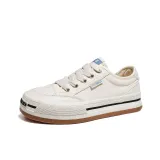 RENBEN Canvas Shoes Women's Low-Top Beige