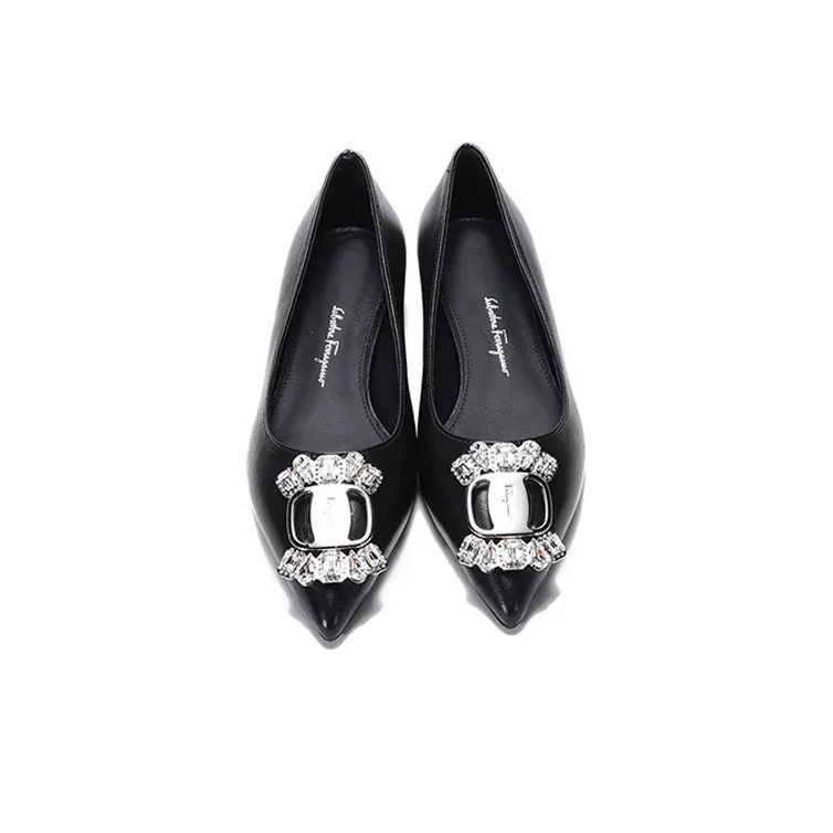 FERRAGAMO Casual Single Shoes Women's Black-3