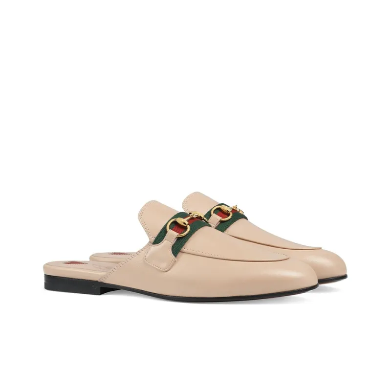 GUCCI Princetown Wrap-toe Slippers Women's Pink-2
