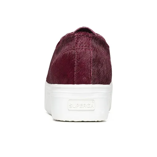 SUPERGA Low-Top Canvas Shoes Women's Burgundy-4