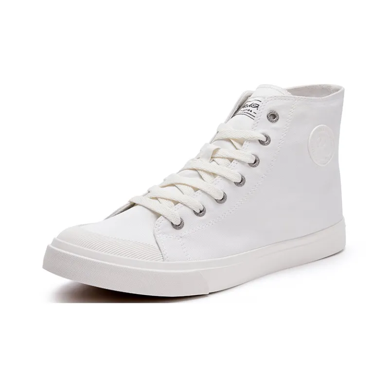 Rockfish Canvas Shoes Women's High Top White-1