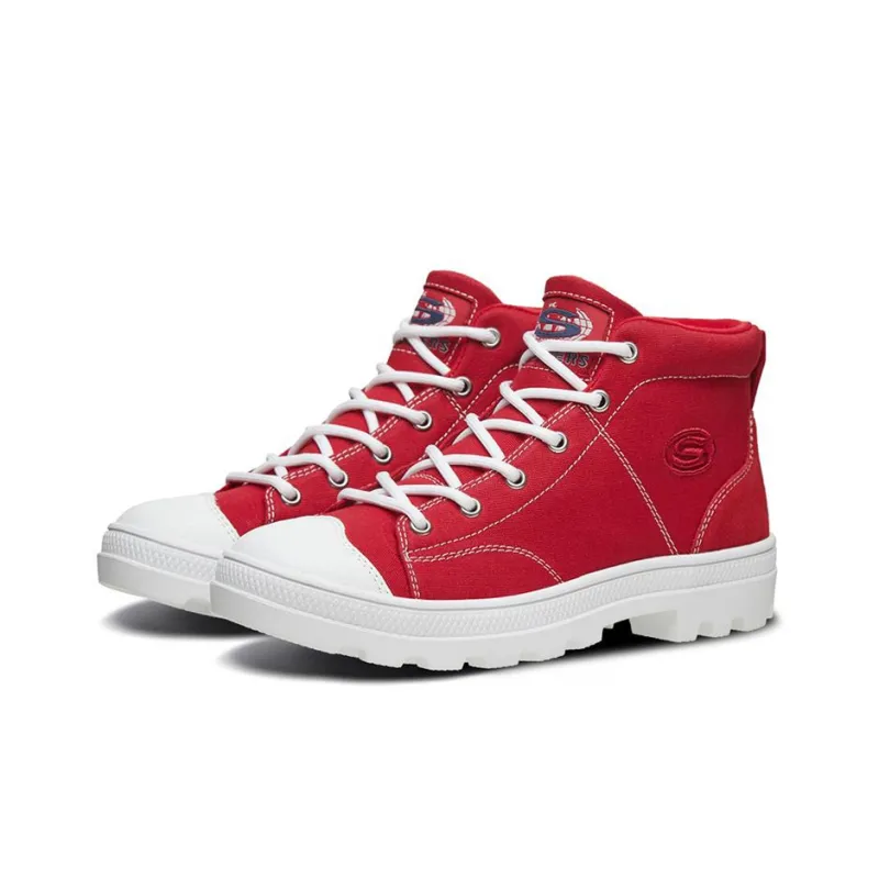 Skechers Roadies High Gang Canvas Shoes Red Women's-2
