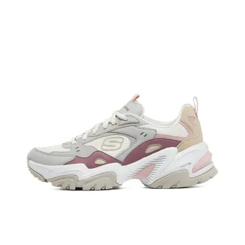 Skechers Stamina V2 'Light Gray White Red' Women's