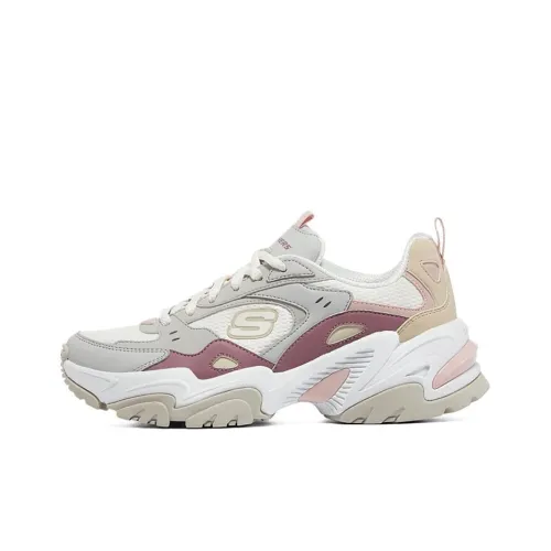 Skechers Stamina V2 'Light Gray White Red' Women's