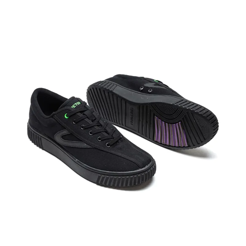 TRETORN Nylite Plus Bloom Anti-Slip And Wear-Resistant Lightweight Low-Top Canvas Shoes Men's Black-3