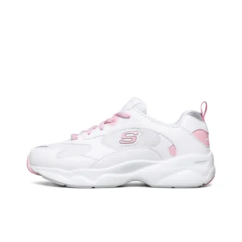 Skechers D'Lites Campus Leisure Chunky Shoes White/Pink Women's