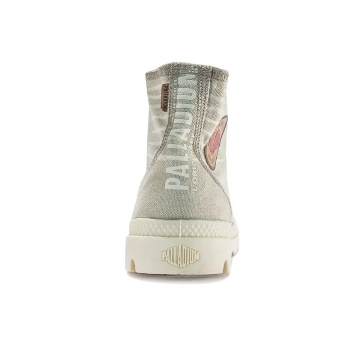 Palladium Pampa Abrasion Resistant Slip Resistant High Top Canvas Shoes Unisex Light Gray-2
