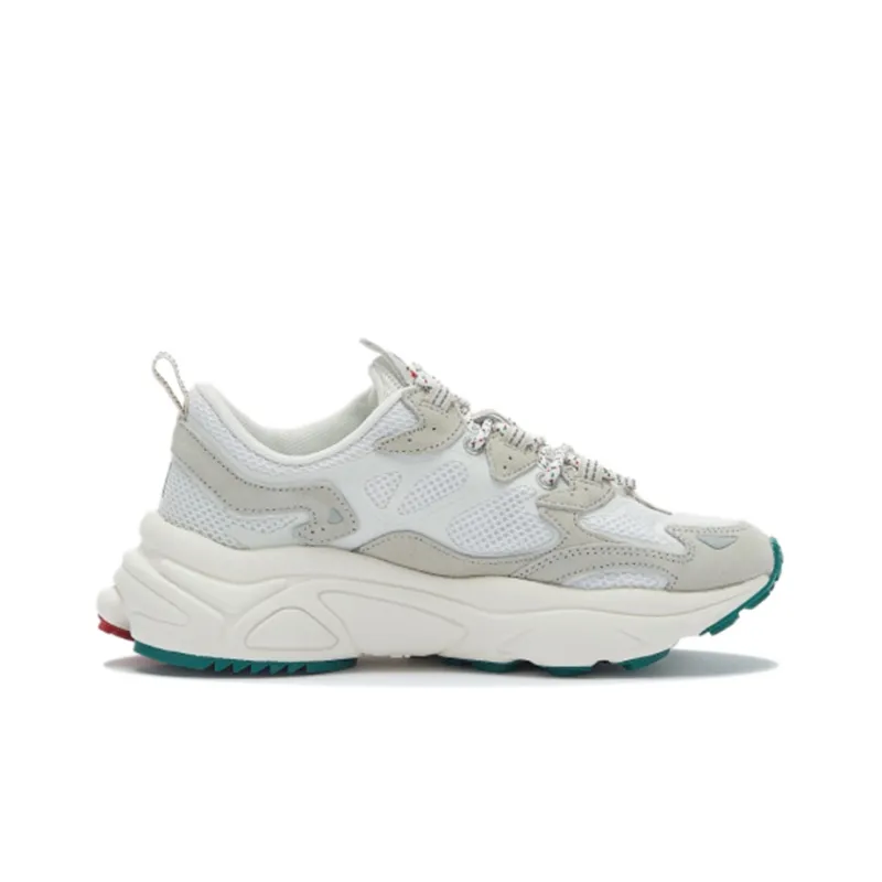 FILA Tenor City Cushioning Anti-Slip And Wear-Resistant Low-Top Chunky Sneakers Unisex Gray Green-1