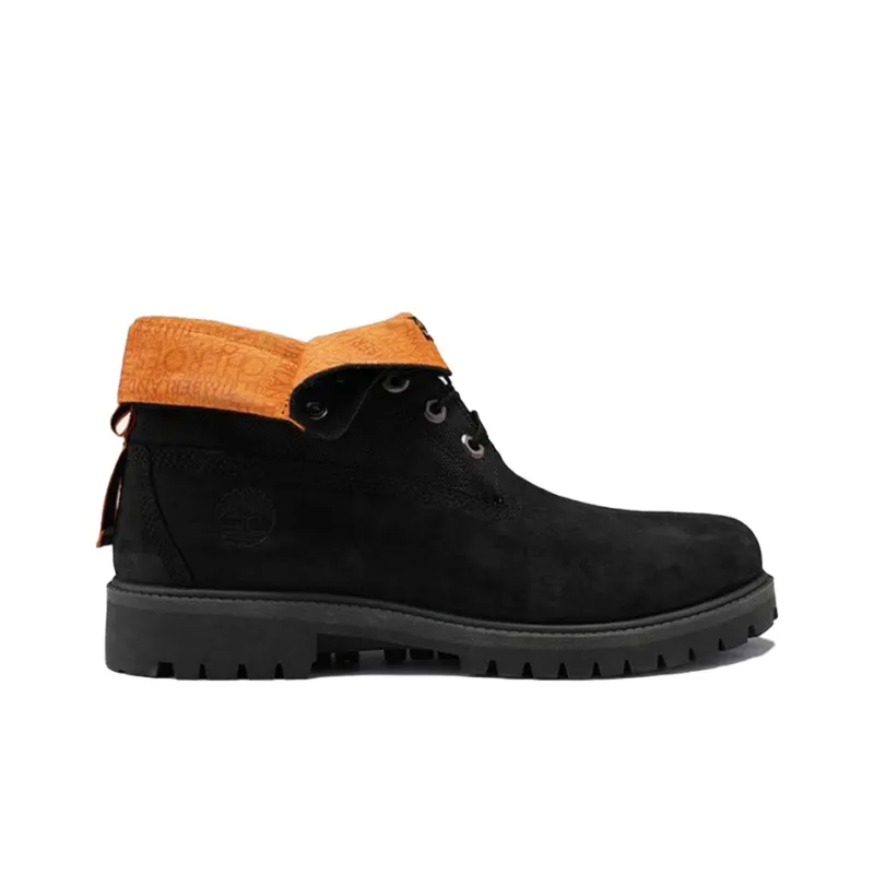 Timberland Roll Top Treadlight Wide Fit Boot 'Black Nubuck'-1
