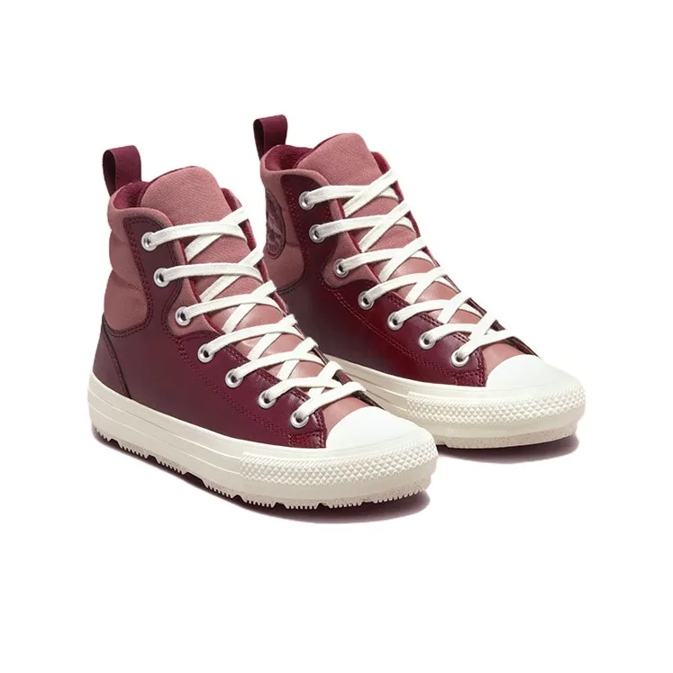 Converse Chuck Taylor All Star Berkshire Boot Anti Slip Wear Resistant High Top Canvas Shoes Unisex Red-2