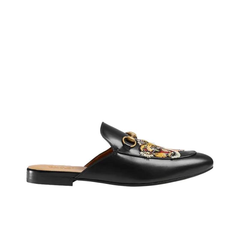 GUCCI Princetown Wrap-toe Slippers Flat Men's Black-1