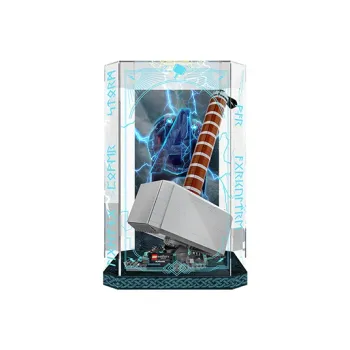 LIGHT YOUR BRICKS LeiYiBai Compatibility Building Block 76209 Thor's Hammer Display Case Model Accessories
