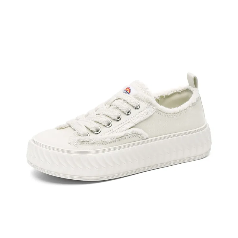Dickies Canvas Shoes Women's Low Top Beige-1