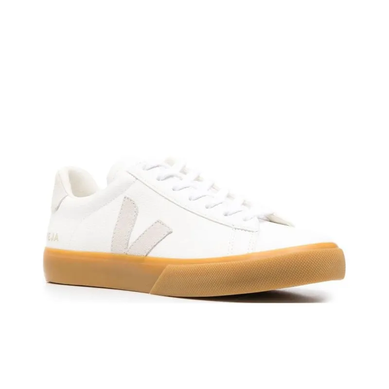 VEJA Campo Chromefree Lace Up Sneakers 'White Natural Brown'-2