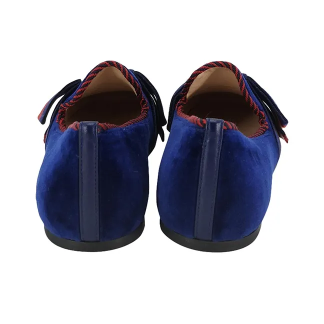 GUCCI Sylvie Casual Single Shoes Women's Dark Blue-3