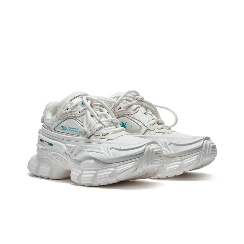 OGR WU Qiankun Wheel Chunky Sneakers Unisex Low Top Prelude White-2